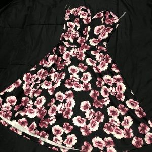 Charlotte Russe strapless floral skater dress